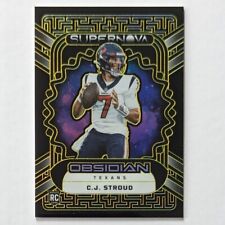 C.J. Stroud /25 RC 2023 Obsidian Supernova Electric Etch Yellow Rookie Texans #3 picture