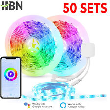 HBN 16.4 Ft - 1640 Ft Smart LED Strip Lights, WiFi RGB, Work with Alexa,Google picture