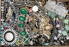 HUGE 7 POUND Vintage Mod Jewelry Junk Craft Lot Pieces w/ Wear Resell Tangled In picture