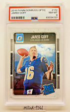 2016 Panini Donruss Optic Jared Goff PSA 8 Rated Rookie Card #172 NFL Det. Lions picture
