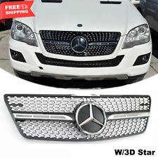 Chrome Front Grill Grille W/Star For Mercedes W164 2009 2010 2011 ML500 ML350 picture