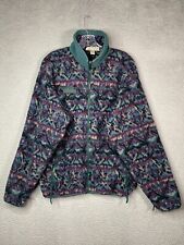 Vintage Columbia Jacket Mens Medium Multicolor Aztec Fleece Full Zip USA Made picture