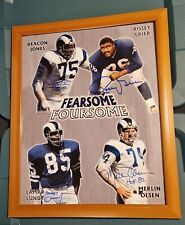 Fearsome Foursome Signed Photo 16x20 Framed NFL Football Vintage LA Rams Sports  picture