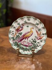 Antique Royal Crown Derby Birds Scalloped Dessert Plate Set Of 6 picture