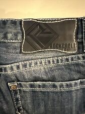 Rock & Roll Cowboy Denim Pistol straight jeans mens 31x34 blue Great Condition picture