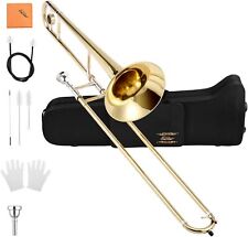 Eastar Bb Tenor Slide Trombone B Flat Brass Trumpet Set For School Band Student picture