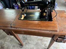 Antique Singer Sewing Machine W/ Original Table picture