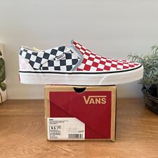 Vans Off the Wall Asher V Checkered Black White and Red Women's Size 9.5 Shoes picture