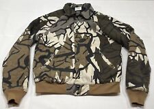 Vtg XL Predator Camouflage Insulated Hunting Coat Jacket 3M Thinsulate tan Black picture