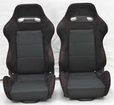 All out fab DC2 EK9 SR3 style reclinable seats BLACK 2pcs sliders Brand new picture