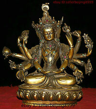 Tibet Buddhism Temple Bronze Gilt Shakyamuni  Buddha Statue      0509 picture