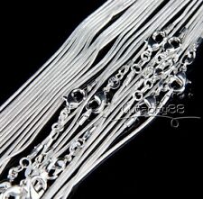 Silver Plated 1MM 2MM Classic Snake Necklace Jewelry Chain For Pendant Wholesale picture