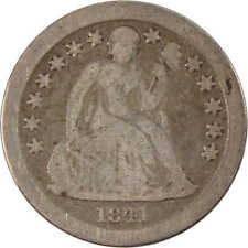 1841 O Seated Liberty Dime VG Very Good 90% Silver 10c Coin SKU:I10067 picture
