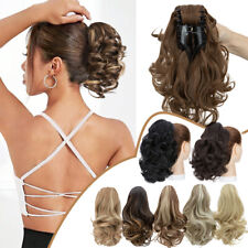 Short Claw Ponytail Piece Clip in on Pony Tail Hair Extensions Real as Human US picture