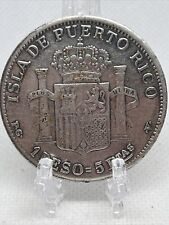 REPRODUCTION OF 1895 PUERTO RICAN 1 PESO COIN picture