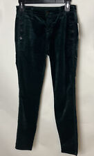 J BRAND Zion Moorland Dark Green Velvet Mid Rise Skinny Jeans Size 26 NWT $248 picture