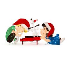 Lighted Schroeder, Snoopy and Leaning Lucy Peanuts Christmas Decoration picture