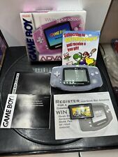 Nintendo GameBoy Advance GBA Clear Glacier With Box and Manuals Plus Game picture