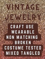 2 Pounds of wearable vintage and modern jewelry lot See Description picture