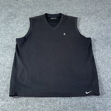 Nike Golf Vest Mens Large Black V-Neck Fit Dry Pullover Golf Layer L picture