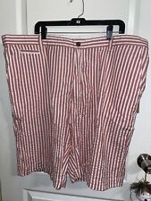 Vintage 1946 Men's Salmon Striped Pink Size 44 Flat Front Chino NWT 100% Cotton picture