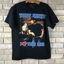 Vintage Toby Keith I Love This Bar Cotton Black Full Size Unisex Shirt TH3802 picture