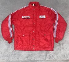 Firestone Mechanics Jacket Mens Lrg Red  VTG Parnelli Jones Enterprises 4 Pocket picture