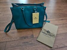 Patricia Nash Leather Ava Medium Tote Bag Purse Teal Never used picture