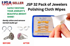 JSP JEWELERS Polishing Cloth Wipe Brass Copper Silver Gold Pearl Buff 32 Pack picture