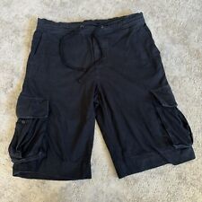 MEN'S JAMES PERSE Black Stretch Cotton Drawstring Shorts Size 2 Medium picture