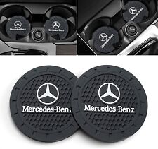 Mercedes Benz Car Coasters Non-Slip Silicone Coasters For Cup Holders 2 Pieces picture