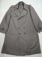 London Fog Coat Mens 54 Brown Tan Trench Jacket Overcoat Double Breasted Vintage picture