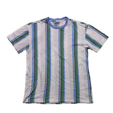 Pacsun PS Basics Shirts Regular Fit Mens Size Small White Striped Crew Neck picture