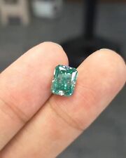 Certified Green Diamond radiant Cut 2 ct Natural VVS1 D Grade Loose Gemstone picture