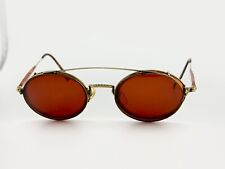Rare Vtg Matsuda Frames W/ Oliver Peoples M-4 G44 Gold Eyeglasses with Clip-ons picture