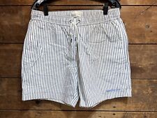 Aimé Leon Men’s Blue White Pinstripe Shorts Cotton Wool Blend Size Large picture