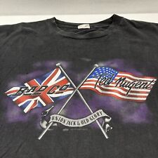 VTG 90s Ted Nugent Bad Company 1996 Concert Tour Rock Band T- Shirt Black - Read picture