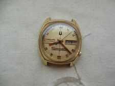 STUNNING, 10K GOLD FILLED/PLATED, 1973 BULOVA ACCUTRON, 17 JEWELS. NOT RUNNING. picture