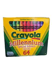 VTG 1999 Crayola Box 64 Crayons MILLENNIUM Special Edition w/ Sharpener Retired picture
