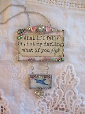 Shabby Chic Soldered Glass Charms with Inspirational Quote picture