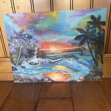 Hand Painted Acrylic Painting Acrylic Painting ￼ tropical picture