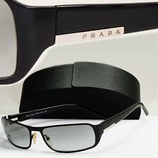 Prada Sunglasses 2006 Vintage Black Rectangle Grey PR52FS SPR 52F 1BO-3M1 270324 picture