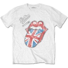 The Rolling Stones Vintage British Tongue T-Shirt White New picture