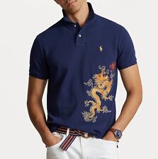 Polo Ralph Lauren Lunar New Year Dragon Mesh Polo Shirt for Men - Navy picture