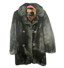 Vintage Genuine Real Evans Chicago Paris Retro Black  Fur Coat Jacket XL MOB picture