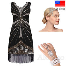 1920's Flapper Great Gatsby Dress Cocktail Sequin Dresses Art Deco 20's Costumes picture