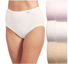 Women's Jockey 3-Pack Briefs/pink-beige-off white Comfort 100% Cotton Classic picture