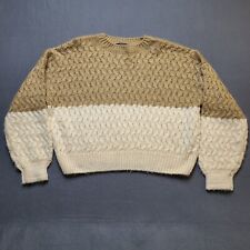 Forever 21 Womens Two Tone Sweater Fantastic Fawn Size Large picture