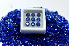 Natural Blue Color Sapphire 4 mm Round Cut Lot 100 Pcs Certified Loose Gemstone picture