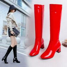 Women's Side Zip Hippie Knee High Patent Leather GoGo Disco Dancer 60s 70s Boots picture